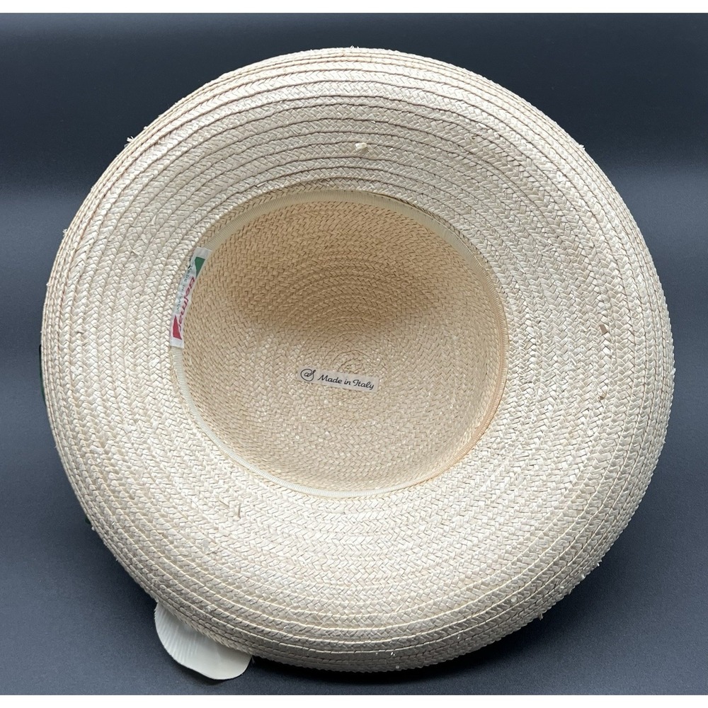 Betmar Classic‎ Brim Straw Hat With Flower Made In Italy - Picture 6 of 10